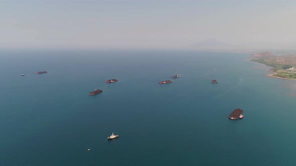 Barge with Coal in the Sea alt