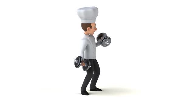 6 cartoon Chefs with weights ! alt