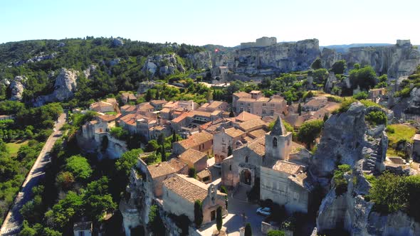 Les Baux De Provence Village on the Rock Formation and Its Castle alt