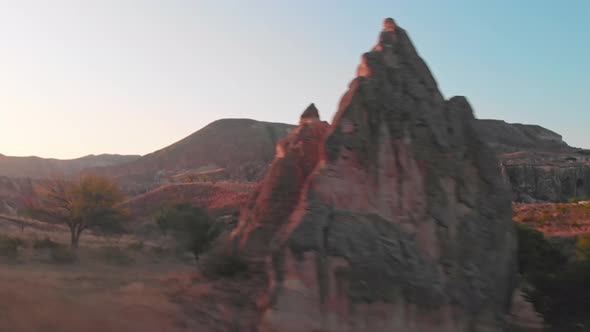 Slow Motion Passing Beautful Rock Formations alt