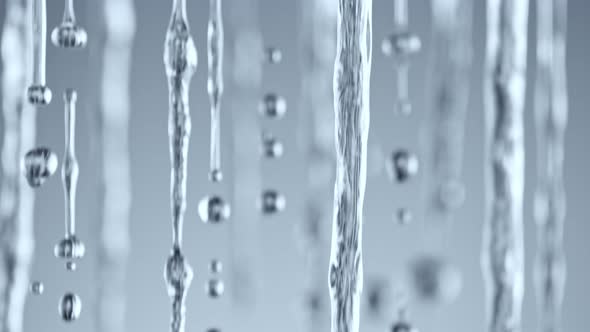 Super Slow Motion Shot of Dripping Gel Liquid at 1000 Fps. alt