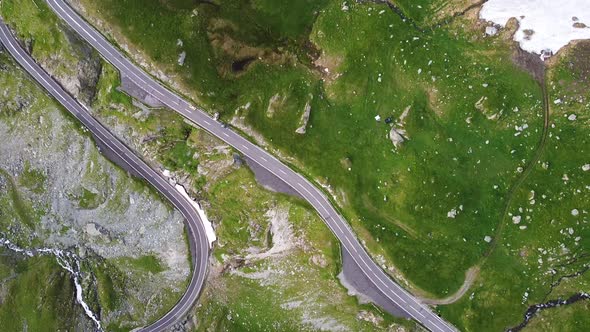 Transfagarasan A Road In Mountains