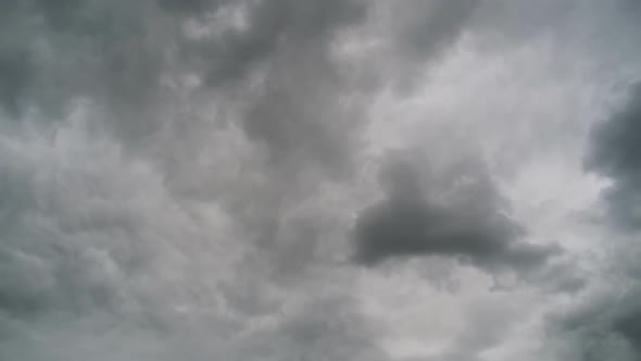 Storm Clouds Are Moving in Sky, Timelapse. alt
