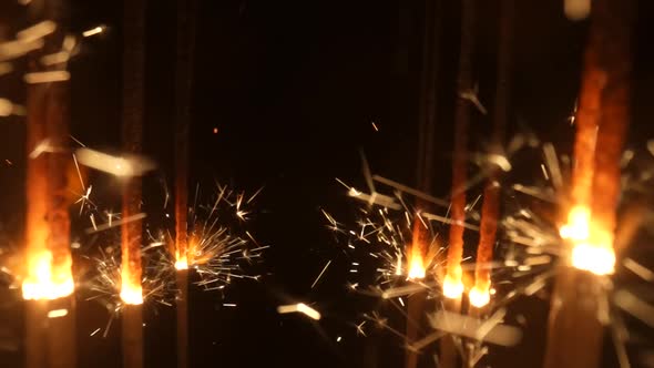Sparklers Against Black Studio Background alt