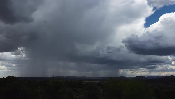 Monsoon Storm in Central Arizona Zoom In Timelapse