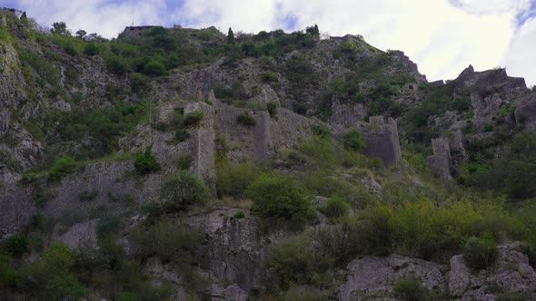 Walls of the Fortress St John San Giovanni Over the Old Town of Kotor the Famous Tourist Spot in alt
