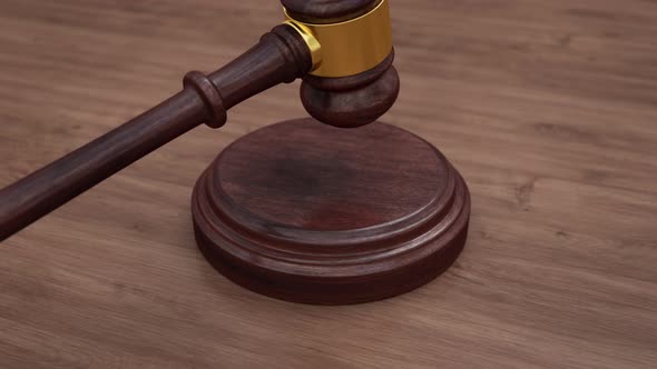 Courtroom Wooden Gavel Ruling V1