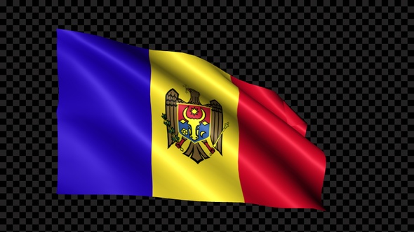 Moldova Flag Blowing In The Wind alt