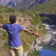 A Handheld Shot of a Young Man That is Visiting the Moracica River Canyon in Montenegro - VideoHive Item for Sale