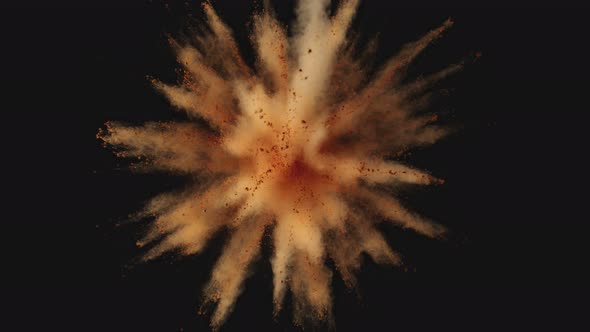 Ultra Slowmotion Shot of Powder Explosion on Black Background alt