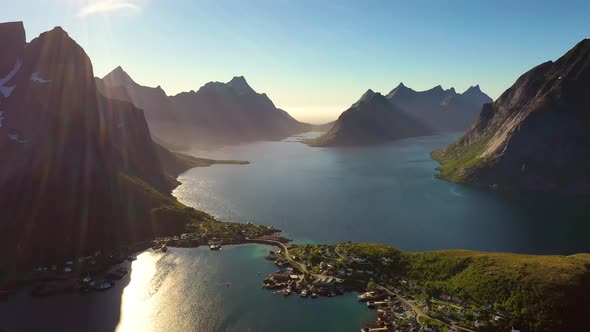 Reine Lofoten Is an Archipelago in the County of Nordland, Norway alt