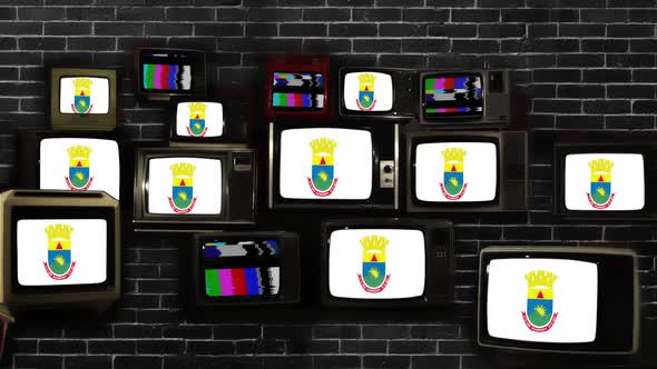 Flag of Belo Horizonte and Vintage Televisions.