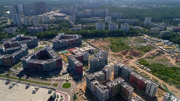 Drone Aerial View Modern Building Residential Complex Respublika Construction alt