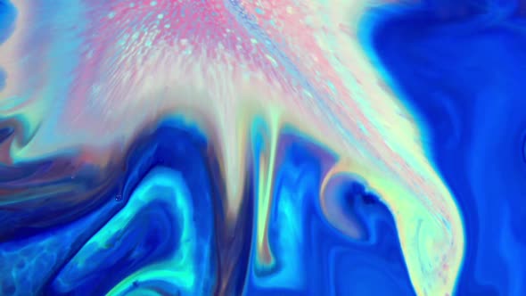 Colorful Liquid Ink Colors Blending Burst Swirl Fluid 62