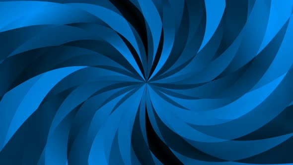 New Blue Color Background Twirl Flower Pattern Animation