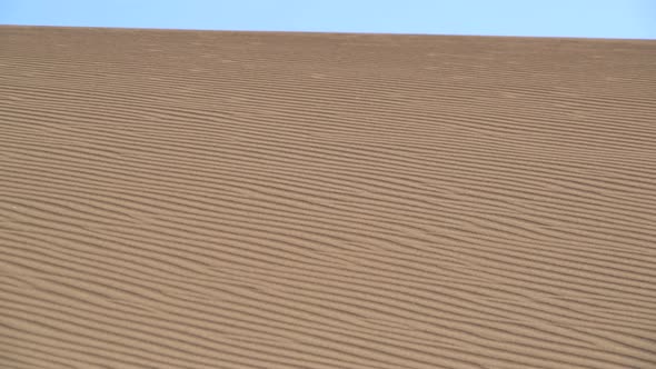 Parallel Sand Pattern Lines on Dune Surface in Desert alt