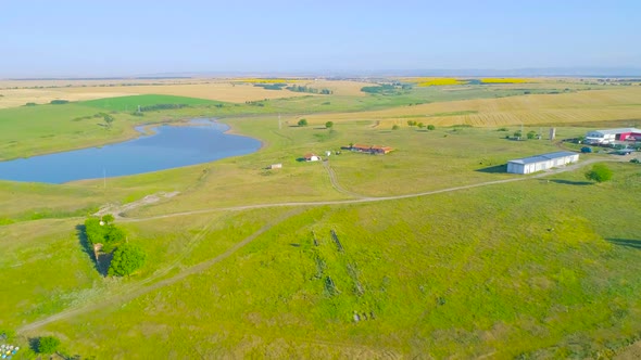 Green fields landscape alt