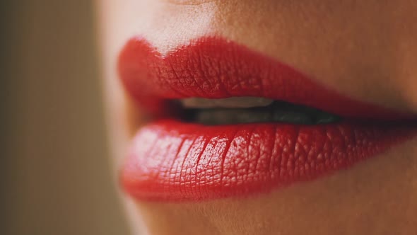 Sensual Red Womans Lips