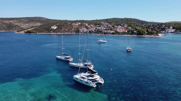 Yachts Anchored in Croatia alt