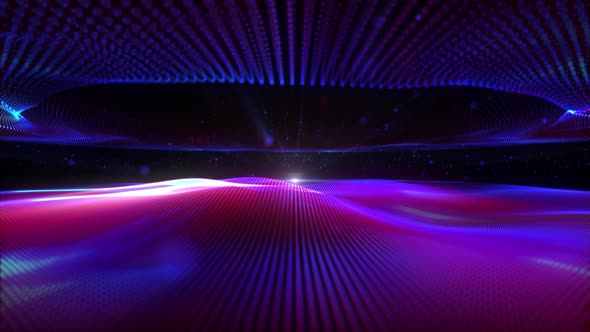 Abstract Particle Neon Light Background 4K Seamless Loop