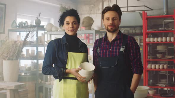 Portrait of Couple of Young Potters