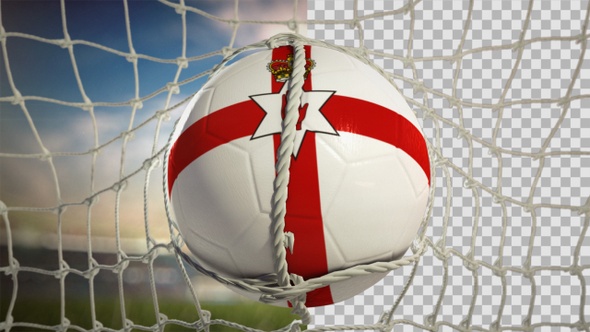 Soccer Ball Scoring Goal Day Frontal - Northern Ireland