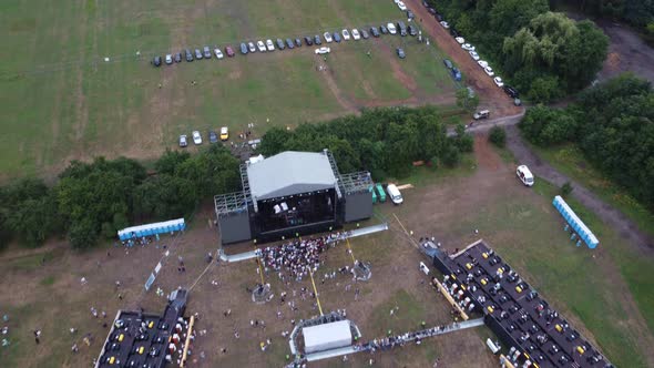 Festival Field Concert in the Field Background and Stage