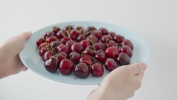 Ripe Berries of Delicious Cherries