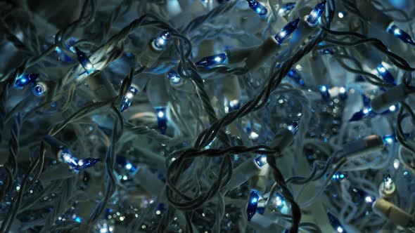 Cinematic, Rotating Shot of ornamental Christmas lights - CHRISTMAS 024 alt