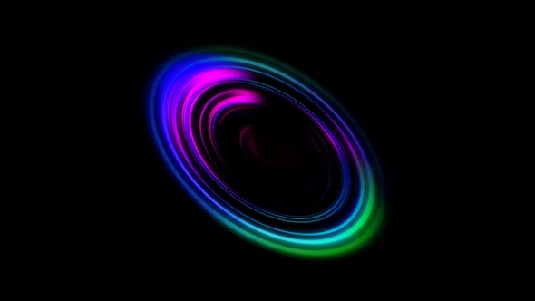 Abstract Glowing Gradient Circle Round Animation