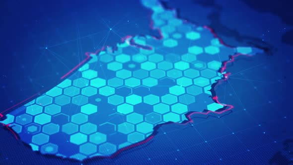 Digital Hexagons In Usa Map alt