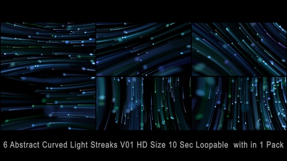 Curved Light Streaks Blue V01
