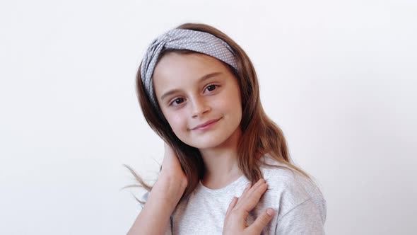 Shy Kid Child Innocence Happy Smiling Girl Posing alt