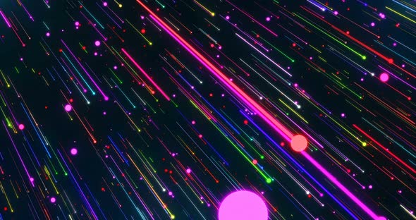 Neon Line Particles