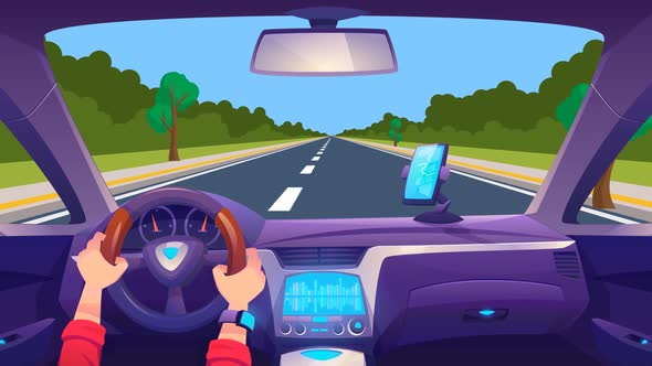 Car Driving Loop Animation