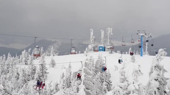 People on a Ski Lift, Speed Up alt