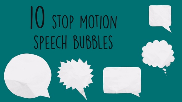 10 Stop Motion Paper Speech Bubbles