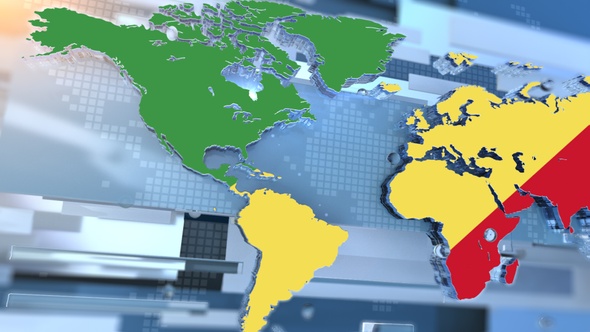 Congo Republic Flag Inside The Shape Of World Map Transition alt