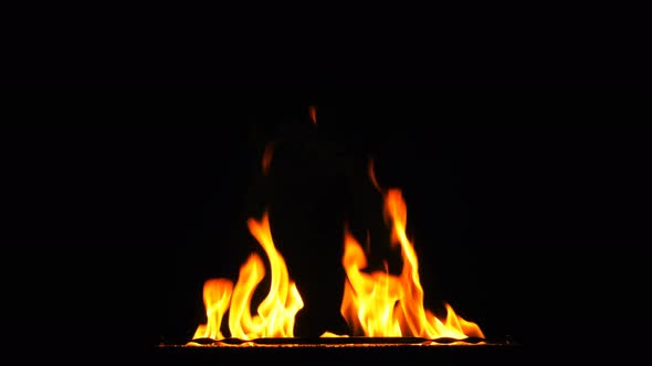 Fire Burning Heat Flame On Black Background alt