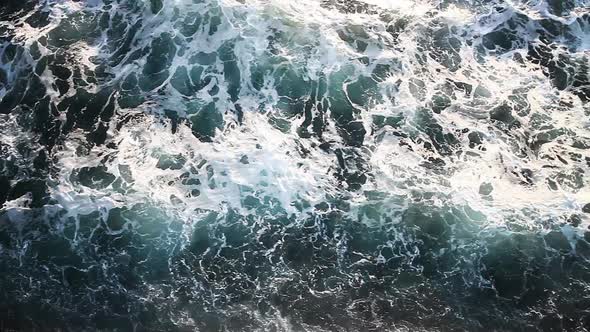 Waves in the sea, from above