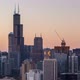 Chicago Willis Tower and City Skyline Day to Night Sunset  - VideoHive Item for Sale