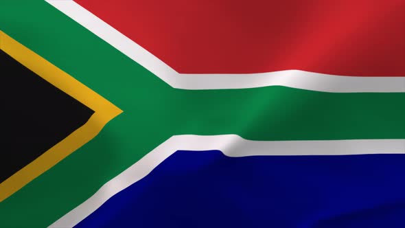 South Africa Waving Flag Free Stock Animation 4K Moving Wallpaper Background alt