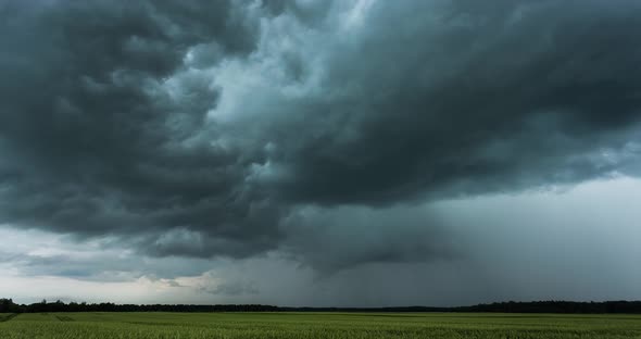 Time Lapse of Dangerous Storm Rolling Through Lithuania