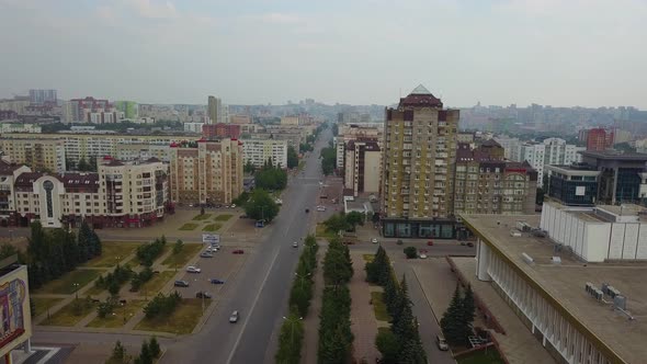 Kirov Street of the City of Ufa the Main Street of the City