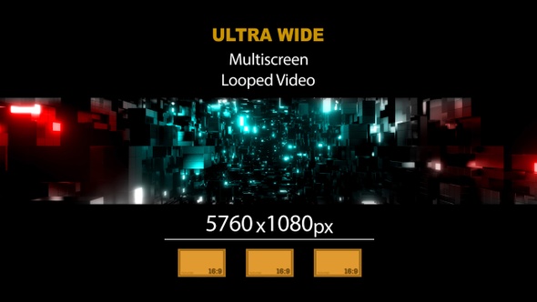 Ultra Wide HD Tunnel Sci Fi Light 05