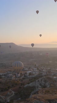 Cappadocia Turkey  Vertical Video of Balloon Launch alt