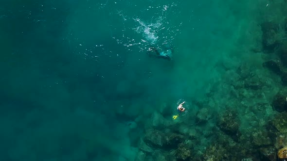 Aerial view of water activities alt