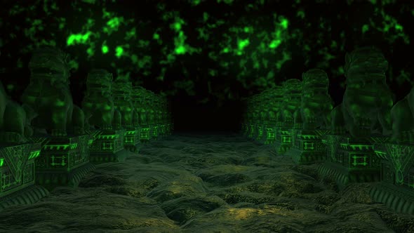 Chinese  Lion Statues 4k alt