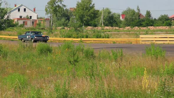 Mercury Park Lane, Sluggish Vintage Car Driving Over Countryside alt