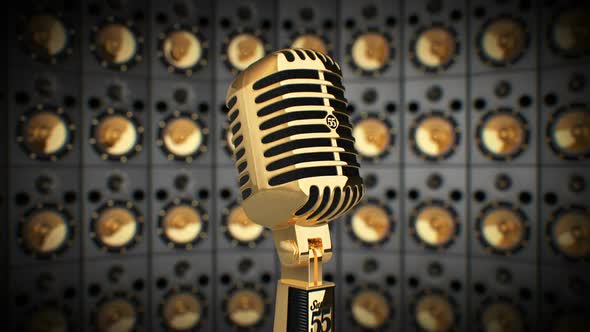 Golden Microphone Background V02 alt